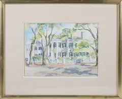 Hadwen House, Nantucket by Doris Riker Beer, Watercolor on Paper, offered Jul 2025