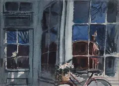 C. Robert Perrin, Through The Window, Watercolor on Paper