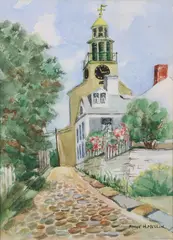Stone Alley by Anne H. Mellin, Watercolor on Paper, offered Jul 2025