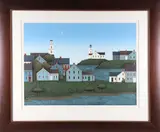 Ted Jeremenko, Coastal Village, Lithograph