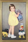 Girl in a Yellow Dress by John Lavalle, circa 1938, Oil on Canvas, offered Dec 2025