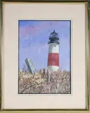 Sankaty Lighthouse by Jim Bresciano, circa 1996, Watercolor, offered Dec 2025