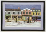 Jan L. Munro, Winter on Main Street, Nantucket, circa 2012, Mixed Media