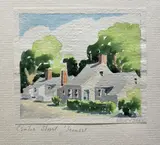 Center Street ‘Sconset by Doris and Richard Beer, Watercolor on Paper, offered Dec 2025