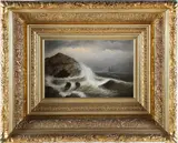 Clement Drew, Clipper Ship in Stormy Seas, Oil on Canvas