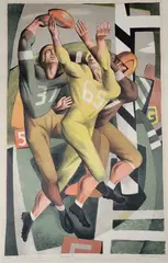 Benton Murdoch Spruance, Forward Pass, Lithograph Print
