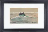 Coming Ashore in a Dory by Charles Riter, Watercolor on Paper, offered Dec 2025
