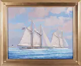 William Lowe, Nantucket Departure, Oil on Canvas