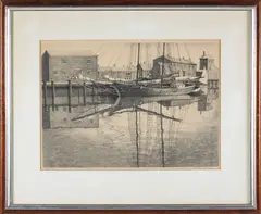Ruth Haviland Sutton, Reflections, Etching