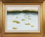 Roy Bailey, Lily Pond, Oil on Masonite