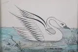 White Swan by Pen and, 1871, Gouache on Paper, offered Apr 2025