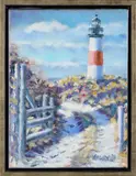 Paul Arsenault, Sankaty Light, Nantucket, Oil on Canvas