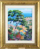 Kerry Hallam, Cap Ferrat Approach, Acrylic on Canvas