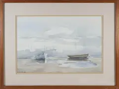 Beached by G.S Hill, Watercolor on Paper, offered Apr 2025