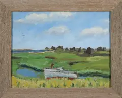 E. Allen Folger, Nantucket Creeks, circa 1960, Oil on Artist Board