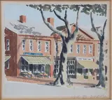 Main Street by Doris and Richard Beer, Watercolor on Paper, offered Apr 2025