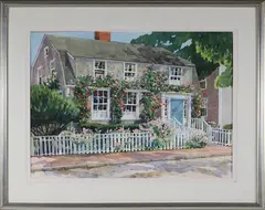 Portrait of 83 Main Street by Ann R. Day, Watercolor on Paper, offered Apr 2025