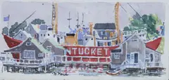 William Welch, Nantucket Lightship, Watercolor on Paper