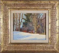 T. Allen Lawson, New England Winter, circa 1988, Oil on Masonite