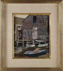 Stapleton Kearns, North Wharf Dories, Oil on Board