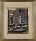 Stapleton Kearns, North Wharf Dories, Oil on Board