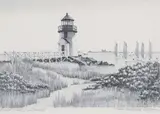 Ruth Haviland Sutton, Brant Point, Nantucket, Etching