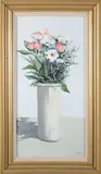 Roy Bailey, Daisies and Dianthus Floral Still Life, Oil on Canvas