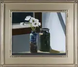 Roy Bailey, Daisies Still Life, Oil on Linen