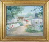 Down a Little Lane Sconset by R. Anderson, circa 1969, Oil on Canvas, offered Aug 2025
