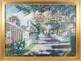 Paul Arsenault, Center Street, Sconset, Oil on Canvas