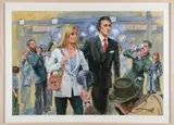 Paparazzi by Mogens Amdi Thorsen, Tempera on Board, offered Aug 2025