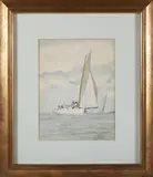 Sunday Sailing by Milton J. Burns, Watercolor on Paper, offered Aug 2025