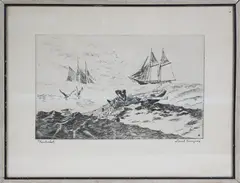 Nantucket Black And While by Lionel Barrymore, Etching Titled Nantucket, offered Aug 2025