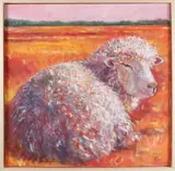 Katie Trinkle Legge, Sheep in the Pasture, Oil On Canvas