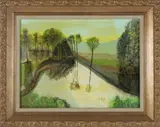 Morning Shadows by John Egle, circa 1981, Acrylic on Board, offered Aug 2025
