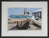 John Austin, Hither Creek Boat Yard, Tempera on Board