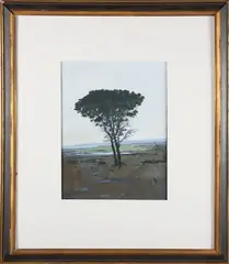 Jeff Joyce, Pine at the Edge of the Moor, circa 2002, Gouache On Board