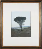 Pine at the Edge of the Moor by Jeff Joyce, circa 2002, Gouache On Board, offered Aug 2025