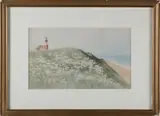 Jane Brewster Reid, Sankaty Light, Nantucket Island, Watercolor on Paper