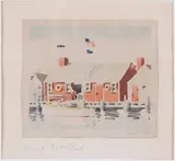 Wharf Rat Club by Doris and Richard Beer, Watercolor on Paper, offered Aug 2025