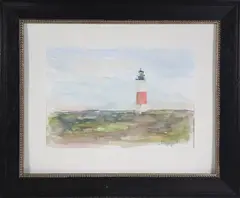 David Lazarus, Sankaty Light, Nantucket, Watercolor on Paper