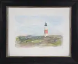 David Lazarus, Sankaty Light, Nantucket, Watercolor on Paper