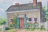 Li’l Grey Lady by Barbara Kauffman Locke, Watercolor on Paper, offered Aug 2025