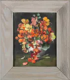 Andrew Shunney, Pansies in a Vase Still Life