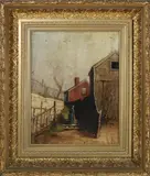 Wendell Macy, Lady Strolling with Nantucket Basket