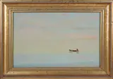 Robert Stark Jr., Calm Seascape Where Sky and Water Meet, Oil on Board