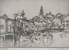 North Wharf by Hayley Lever, Engraving, offered Aug 2025