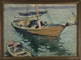 Morris Davidson, Untitled, Oil on Artists Board Impressionist Harbor Painting