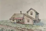 Lillian Gertrude Smith, Sconset Cottage, Watercolor on Paper