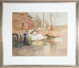 Old Wharf, Nantucket by Katherine N. Lynn, Watercolor Painting, offered Aug 2025